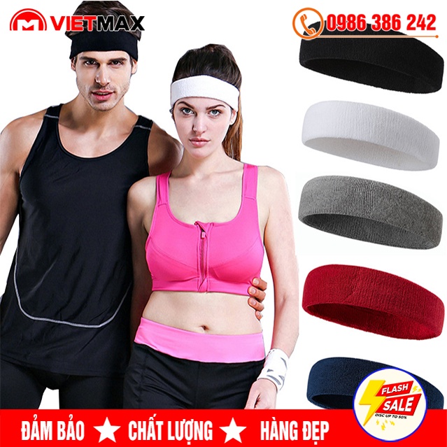 Băng Đô Thể Thao Vải Cotton Đeo Trán Thấm - Chặn Mồ Hôi Chống Trơn Trượt Hiệu Quả Chuyên Dụng Khi Cận Động, Tập Thể Hình