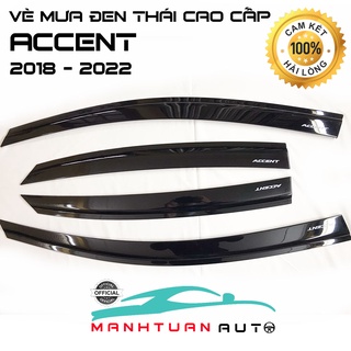 Vè che mưa xe hyundai accent 2018 - 2022, nhựa đen dày cao cấp