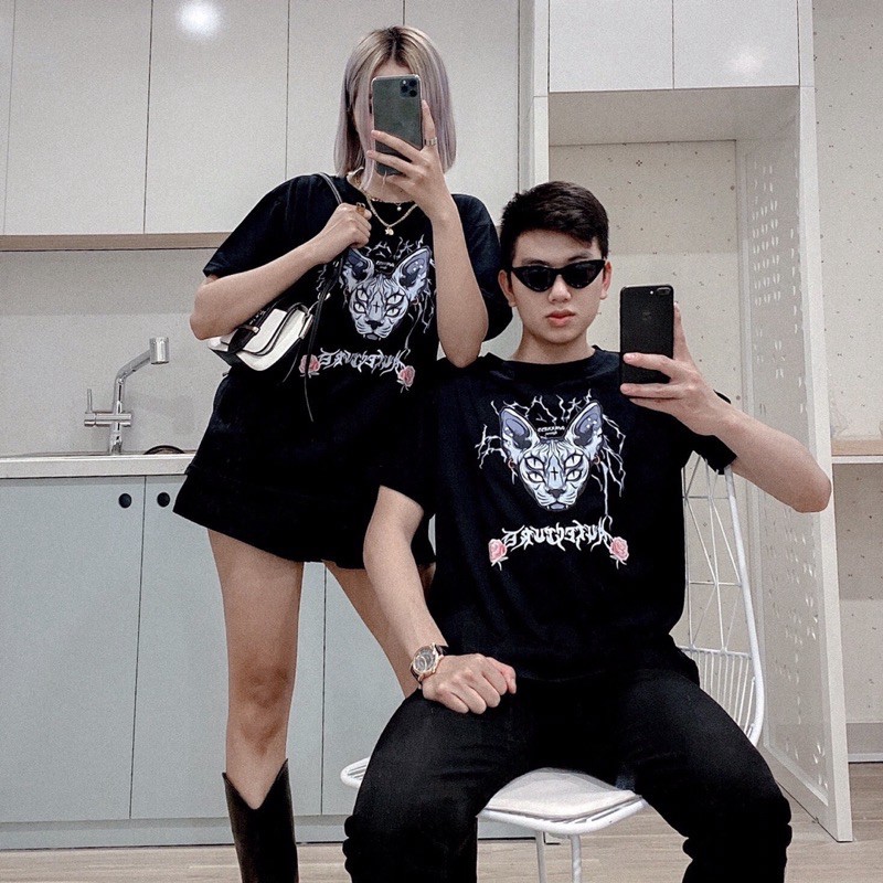 Áo Phông Rộng Dáng Unisex Cho Cả Nam Và Nữ - Áo Thun Thiết Kế In 5D - Chất Vải Cotton Cao Cấp Dày Dặn Mặc Cực Thích T5 [ | BigBuy360 - bigbuy360.vn