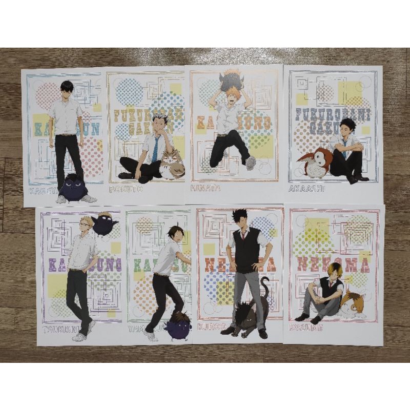 Tranh Postcard Haikyuu ver Playing Mascot