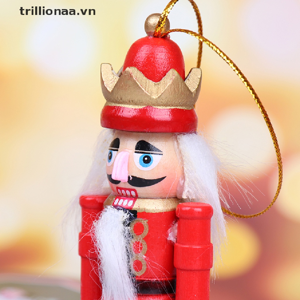 1 Con Rối Gỗ 12cm Trang Trí Giáng Sinh Năm Mới