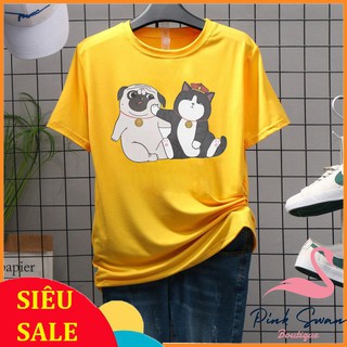 [Mã PINK001 hoàn 15% tối đa 30K xu đơn 99K] [FREE SHIP-ẢNH THẬT] Áo thun tay ngắn in hình thời trang chất liệu cotton
