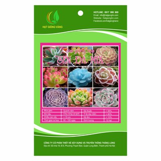 Hạt giống hoa Sen đá mix Golden Seeds tặng 1 gói kích mầm