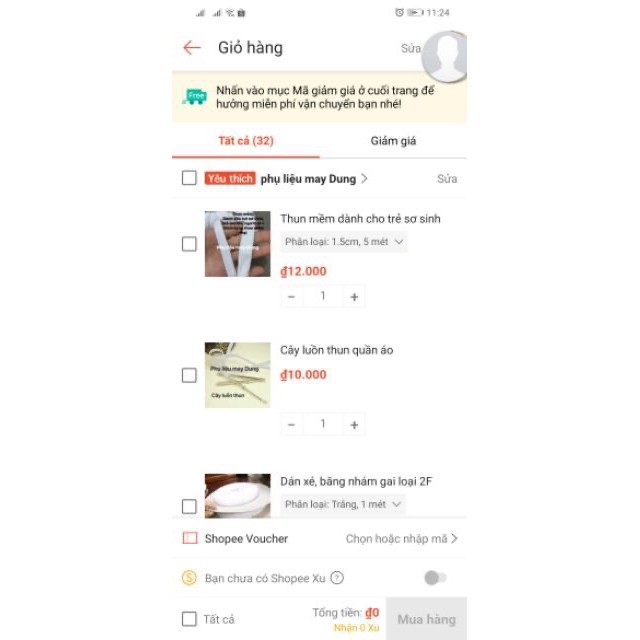 phụ liệu may 100