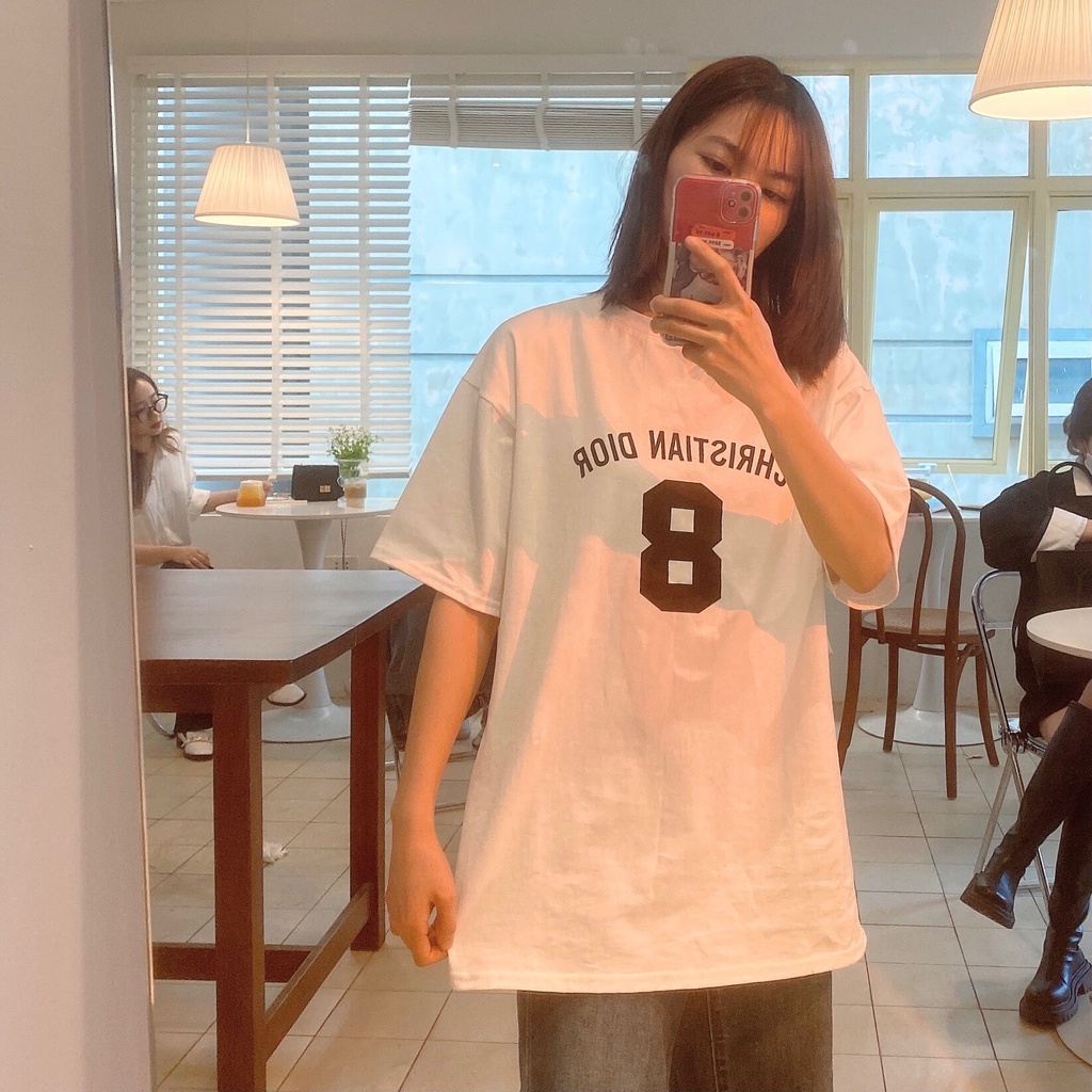 Áo Phông Unisex Hình Số 8 - Áo Thun Form Rộng chất vải Cotton Thoáng Mát, Mềm Mịn, Thấm Hút Mồ Hôi - Seolafashion