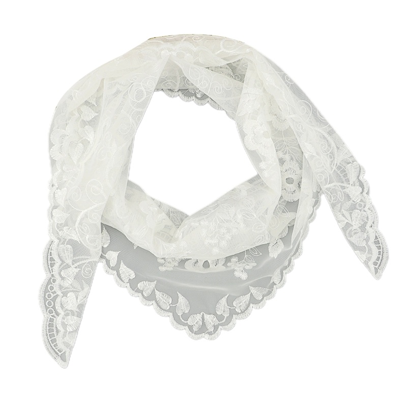 Khăn Trùm Đầu Phối Ren Hoa Thời Trang Cho Nữ