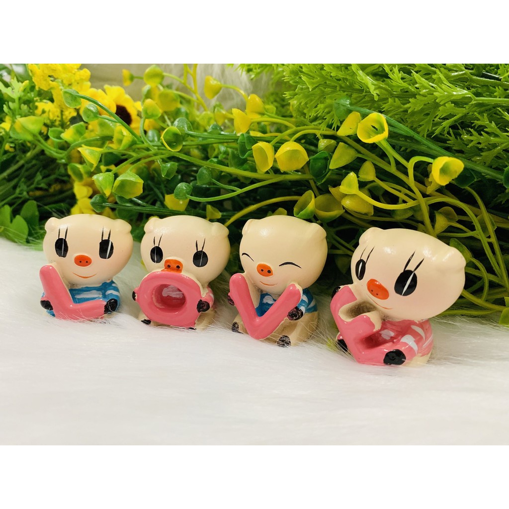 Bộ 4 Tượng Heo Love - Heo Tình Yêu ( Hình Thật - Video Thật ) | BigBuy360 - bigbuy360.vn