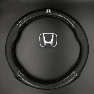 Bọc vô lăng cacbon gắn logo HONDA