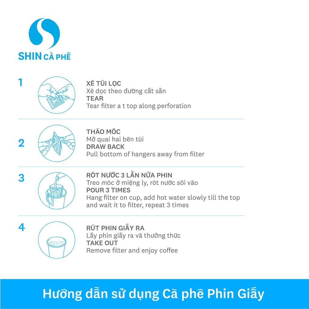 SHIN Cà Phê - Bộ quà tặng VietNam Collection Phin Giấy tiện lợi - DripBag hộp 10 gói