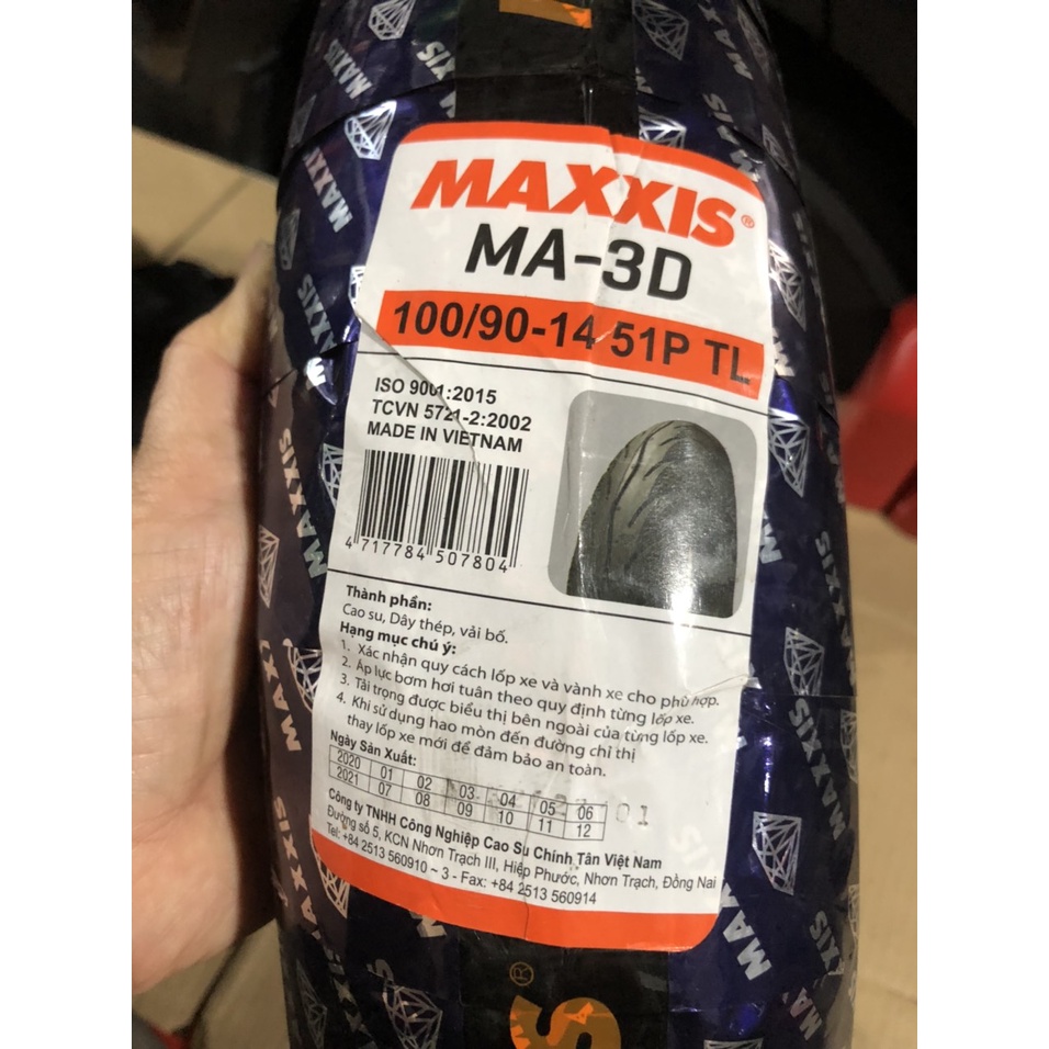 Vỏ (lốp) PCX - SH Mode, Maxxis 100/90-14(3D