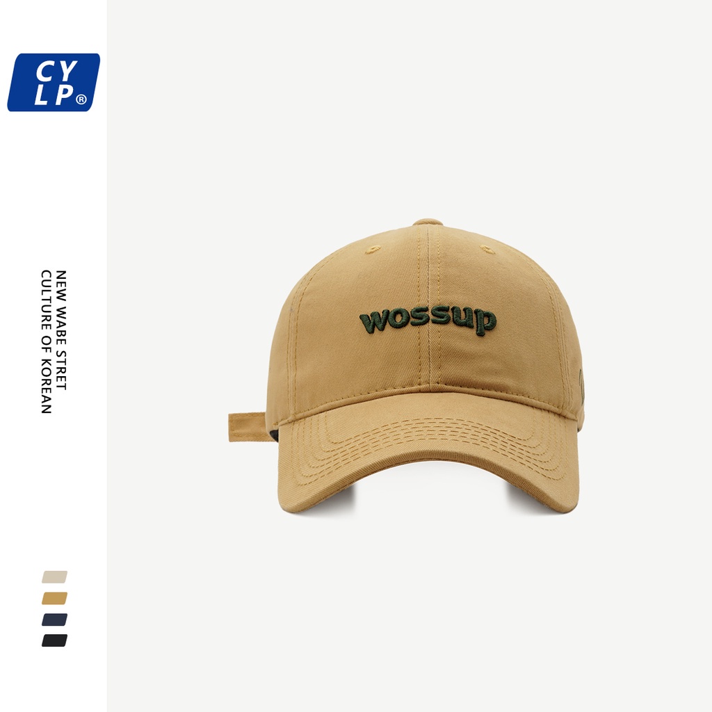 Mũ lưỡi trai mềm thêu chữ phong cách Hàn Quốc thời trang thu đông cho nữ