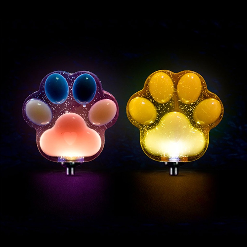 Khuôn silicone làm mặt dây chuyền/móc khóa resin epoxy hình dấu chân mèo/trái tim 4 ngăn thủ công DIY