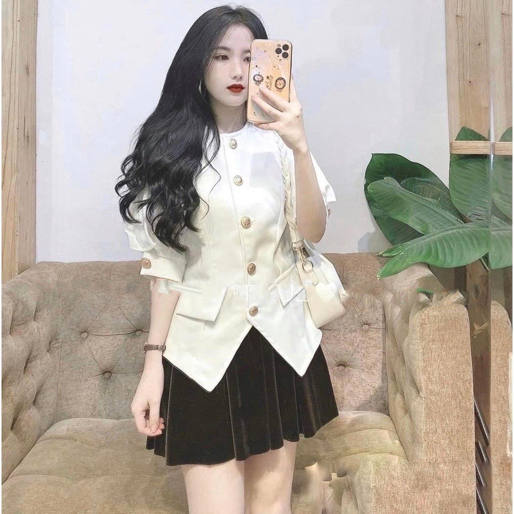 Áo BigSize Nữ 2 Nắp Túi Phối Nút , Áo Kiểu Bigsize 3 Màu , Chất 100% Cotton Lạnh Thiết Kế Dành Cho Người Béo 50-90kg