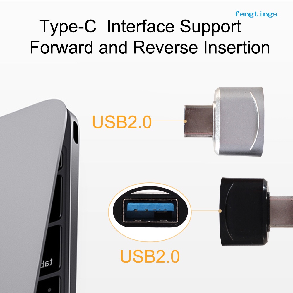 Đầu Chuyển Đổi Type-C Đực Sang USB 2.0 Cái OTG Mini Cho Điện Thoại/Máy Tính Bảng