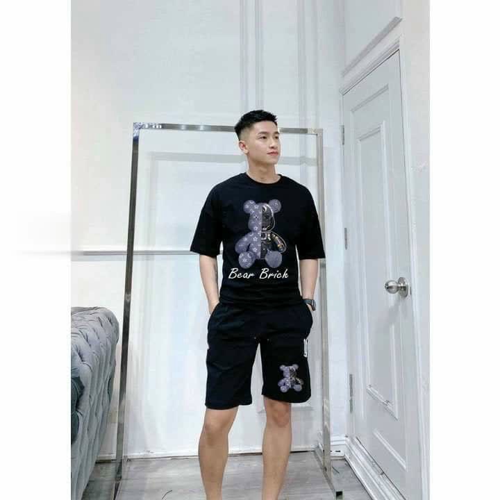 Sét Bộ 2 Món Nam Phối Gấu Chất Cotton Mềm Mát Form Rộng Mặc Nhà, Đi Chơi Thoải Mái [NEW UNISEX]