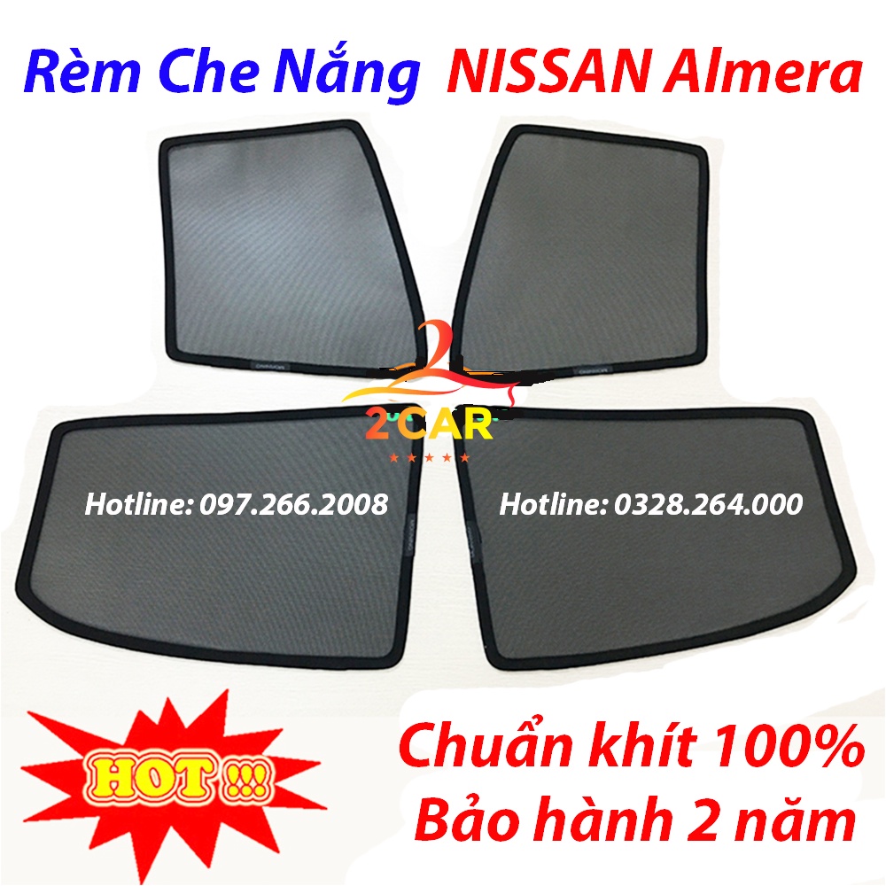 Rèm che nắng xe Nissan Almera 2021 - 2022 có hút nam châm cao cấp, vừa khít