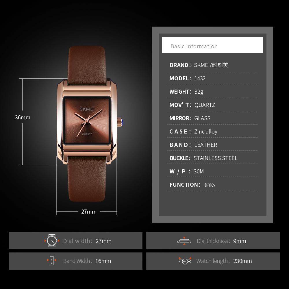 Đồng Hồ SKMEI Dây Da Sang Trọng Cho Nữ | BigBuy360 - bigbuy360.vn