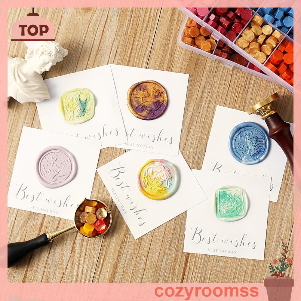 Sáp Retro Fire Painting Sealing Wax Pills Grain Wax Seal Beads for Stamp Decor