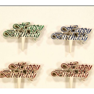 Chữ nhựa HPBD cắm bánh mẫu ngẫu nhiên