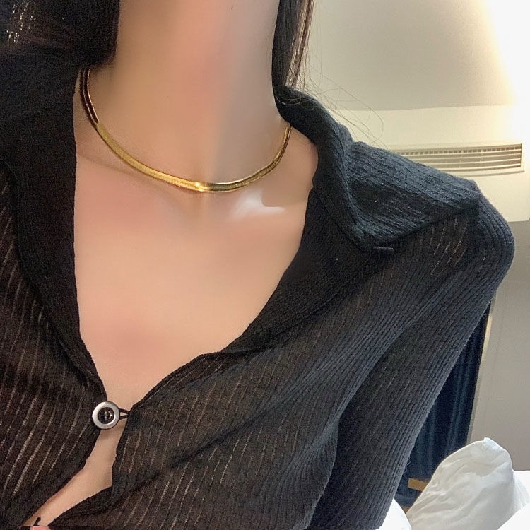 [Trang Sức Đẹp Mắt] Dây Chuyền Xương Rắn Hai Lớp Phong Cách Cá Tính Đơn Giản Cá Tính Cao Cấp Phong Cách Âu Mỹ Cho Nữ