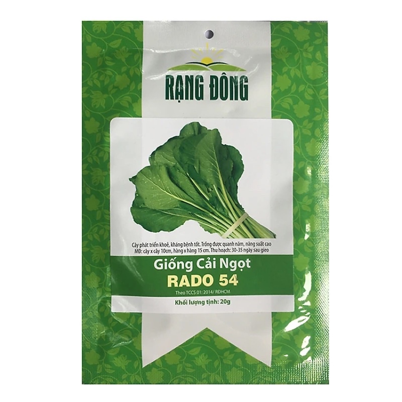 Hạt Giống Cải Ngọt Chịu Nhiệt Rado 54  Hạt Giống Rạng Đông