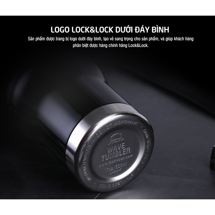 Cốc giữ nhiệt Lock&Lock Black Wave Tumbler LHC4147BLK