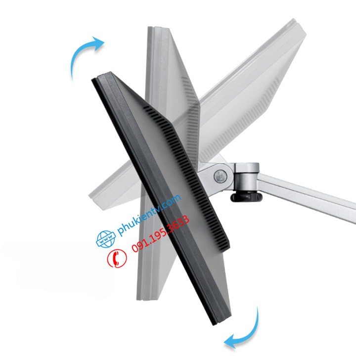 Giá Treo Hai Màn Hình Gắn Bàn 17 - 27 Inch - Hợp Kim Nhôm Cao Cấp - Tay Treo Đỡ Màn Hình Model OA - 4S