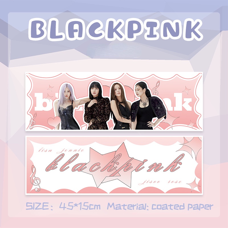 biểu ngữ blackpink giấy dày phủ giấy in hai mặt sao biểu ngữ ngoại vi