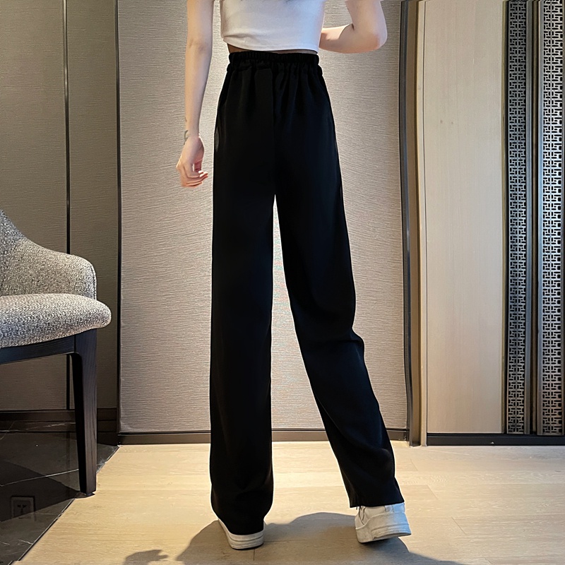 Quần SUXI ống rộng lưng cao màu sắc đơn giản thời trang dành cho nữ