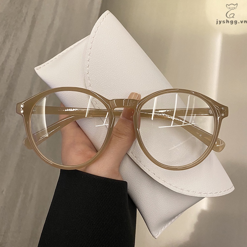 Mắt Kính Gọng Tròn Dày Dặn Phong Cách Cổ Điển Dành Cho Nam Nữ