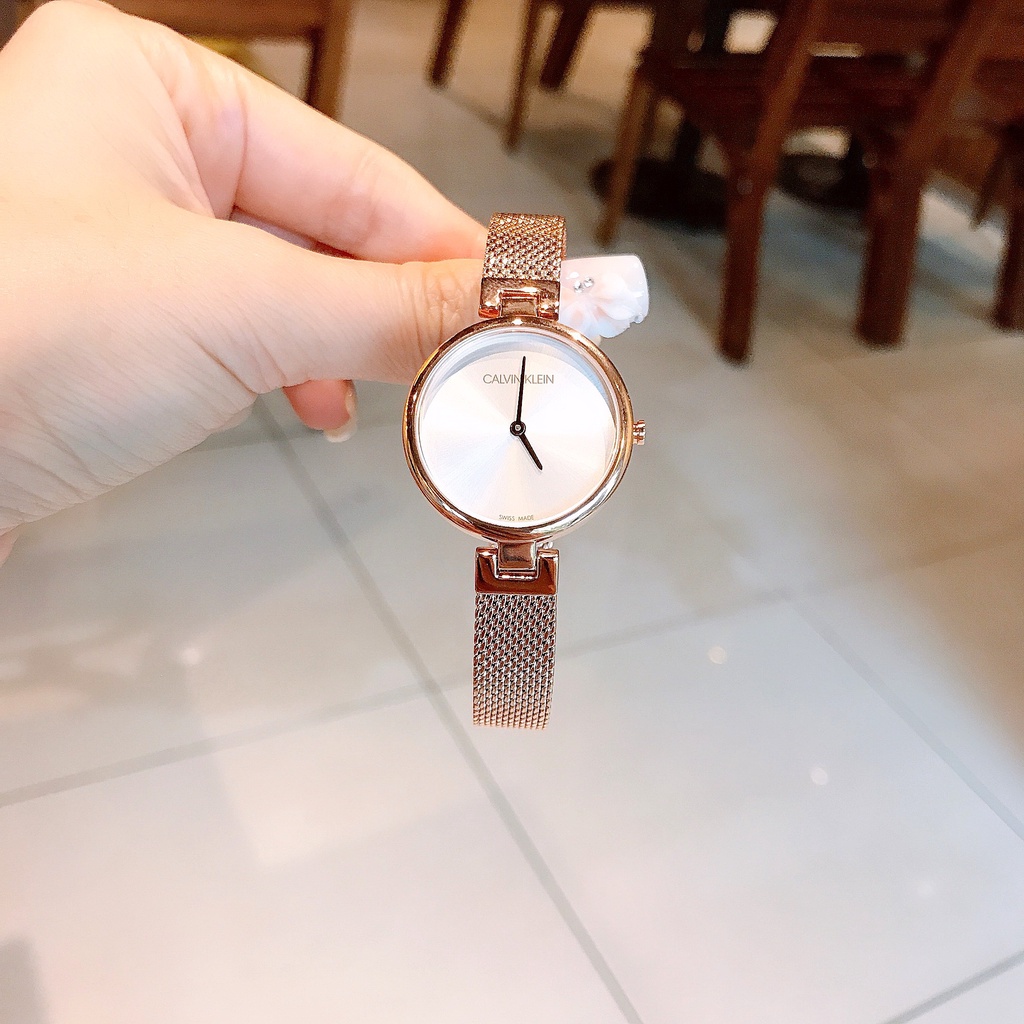 Đồng hồ nữ dây thép mặt nhỏ case 28mm đẹp đồng hồ đeo tay nữ Calvin Klein