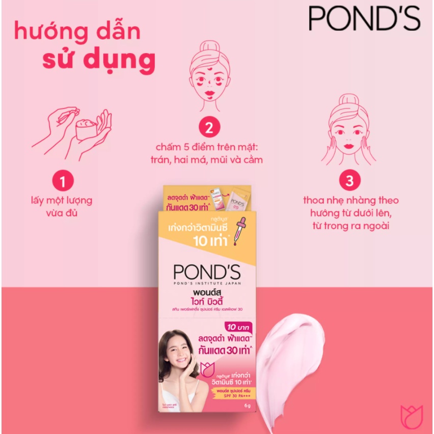 Kem dưỡng trắng da ban ngày Pond's White Beauty SPF30 PA+++ Ponds gói 6g/ 7g