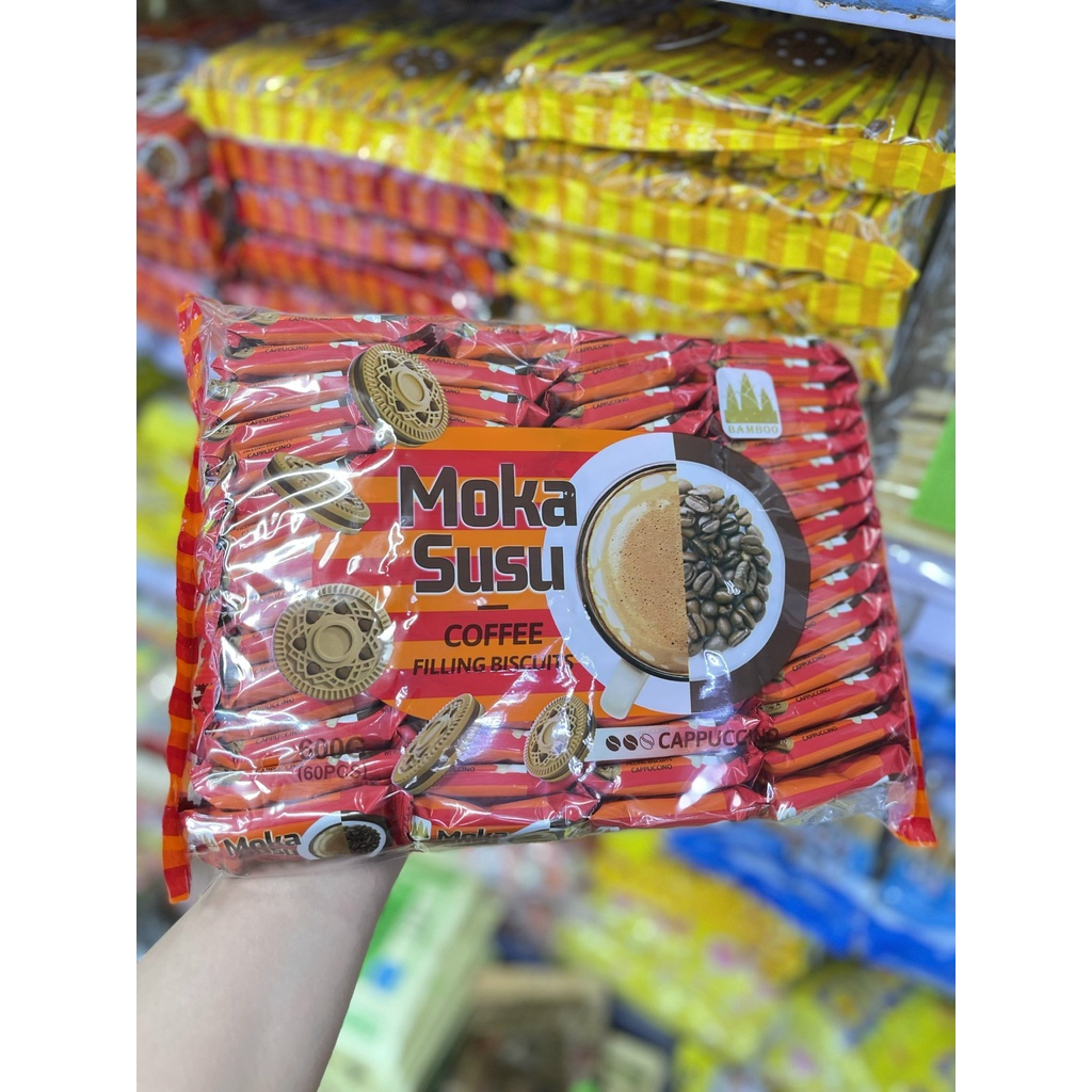 Bánh Quy Kẹp Kem Moka Susu Coffee 600g Nhập Khẩu