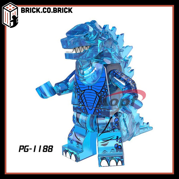 Godzilla Đồ Chơi Lắp Ráp Non LEGO và Mô Hình Minifigure Khủng Long Nhỏ Trong Suốt PG1147-PG1208
