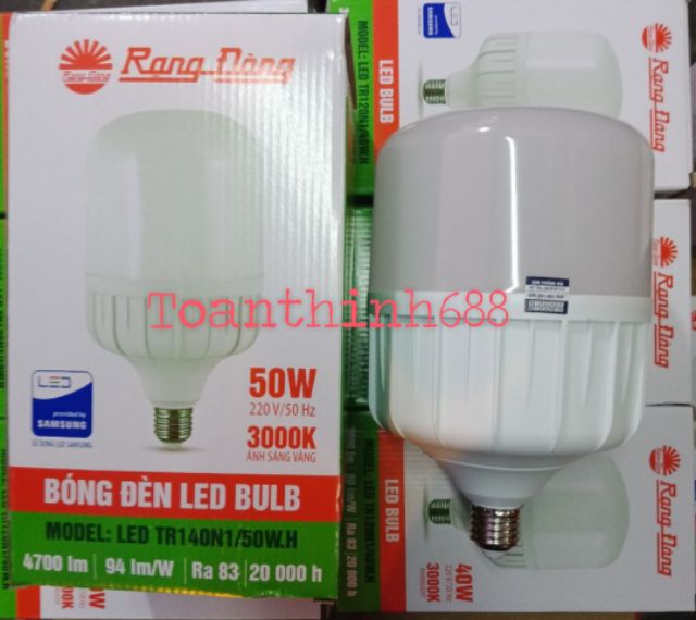 Bóng đèn Led trụ Rạng Đông chíp Led Samsung ánh sáng vàng + trắng