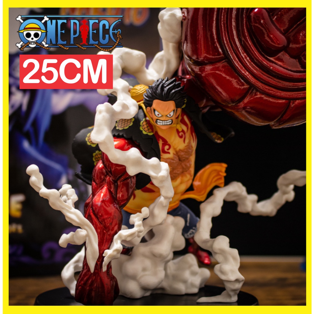 XÃ KHO  [25cm] Luffy Gear 4 Mô Hình Nhân Vật Làm Bằng Tay OnePiece