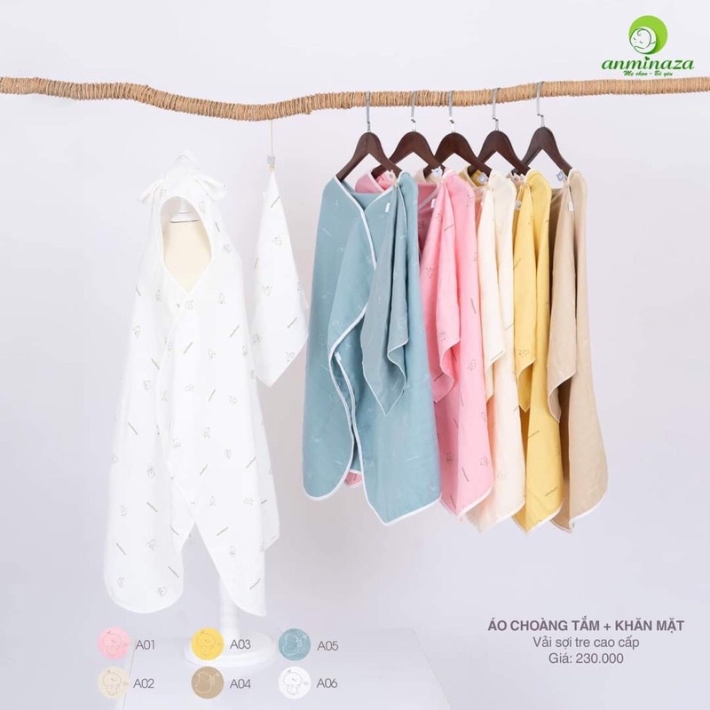 Áo choàng chống nắng cho bé sợi tre, có kính chắn Anminaza Việt Nam