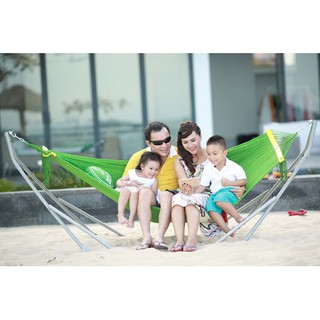 Võng Xếp Duy Lợi- Bộ Sản Phẩm Gồm Khung Thép Sơn  + Lưới+ Gối