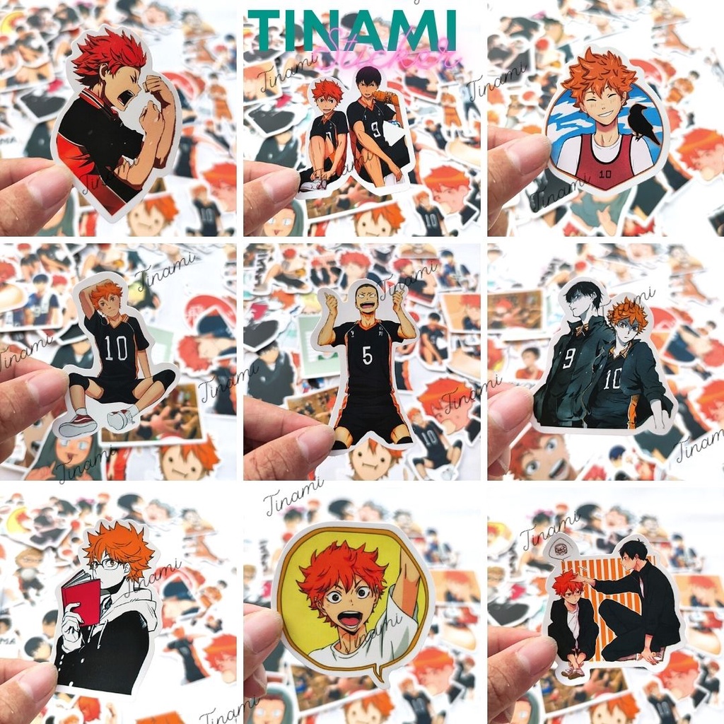 50 Sticker Vua bóng chuyền Haikyuu hình dán anime manga chống nước trang trí làm quà cho fan Tinami HAIKYUU-001