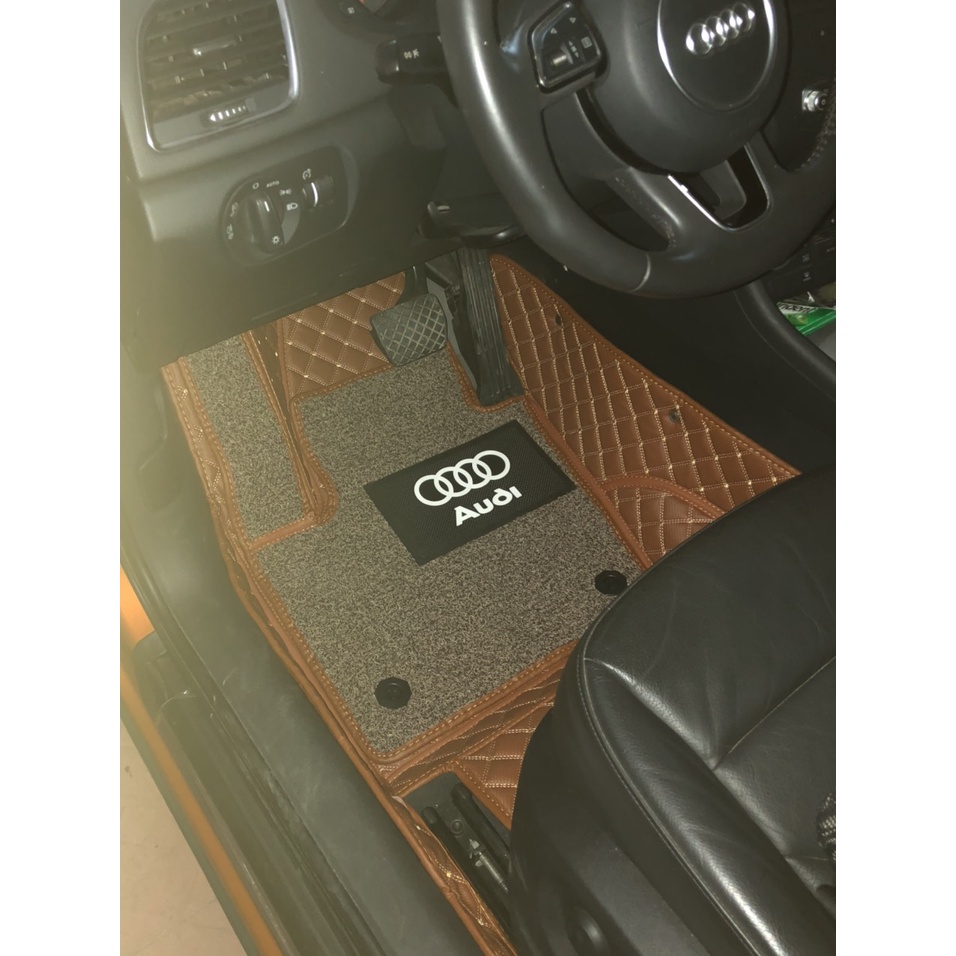 Thảm sàn ô tô 5D 6D cho xe 7 chỗ Audi Q5 2013-2018 Da xịn, không mùi, bền, thân thiện