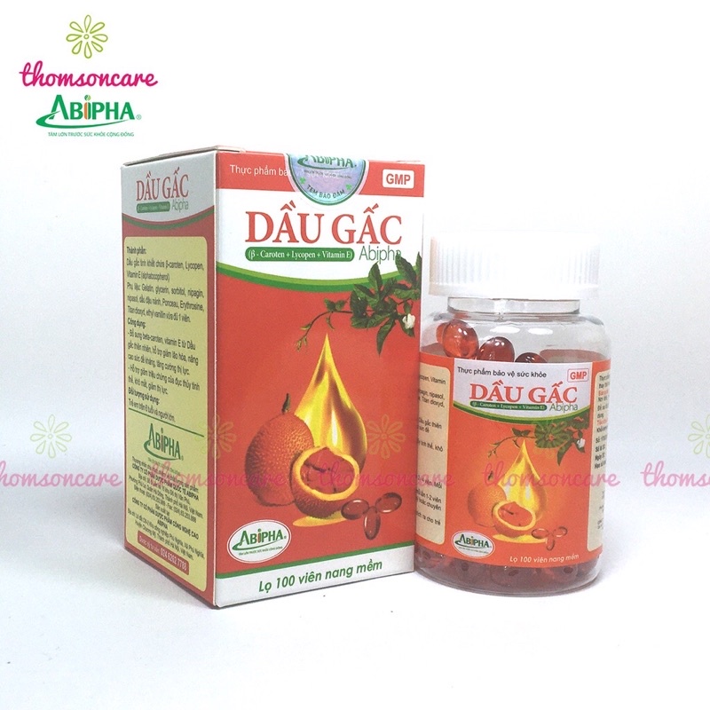 Dầu gấc Anbipha lọ 100 viên giúp sáng mắt , đẹp da và tóc