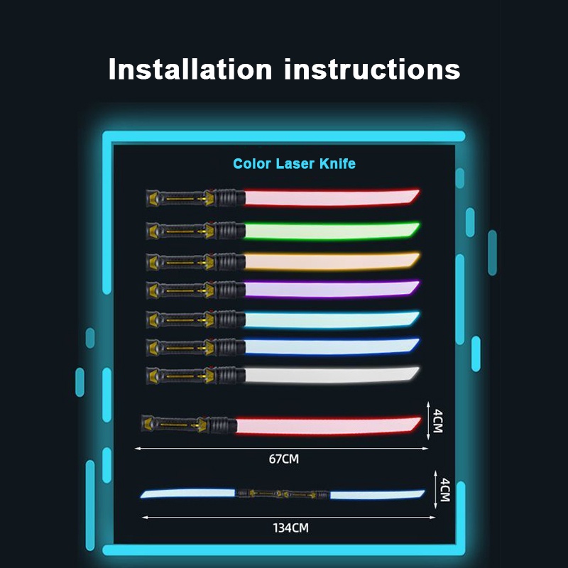 Thanh Kiếm Laser Lightaber Phát Sáng Trong Một Nhiều Màu Sắc Có Âm Thanh Đồ Chơi Cho Trẻ Em