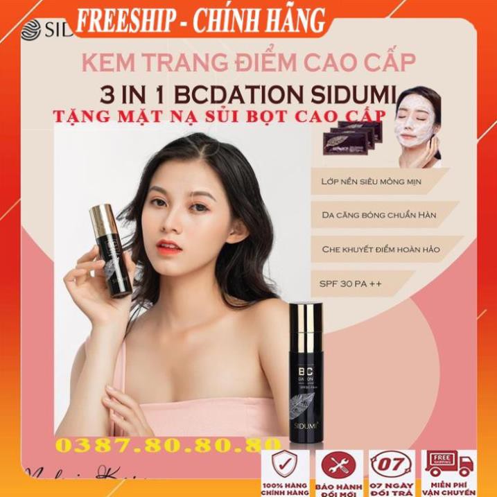 [ FreeShip - HÀNG SIÊU CAO CẤP ] Kem nền cho da dầu, da mụn đa năng cao cấp 3 in 1/ Kem trang điểm BCD sidumi hàn quốc