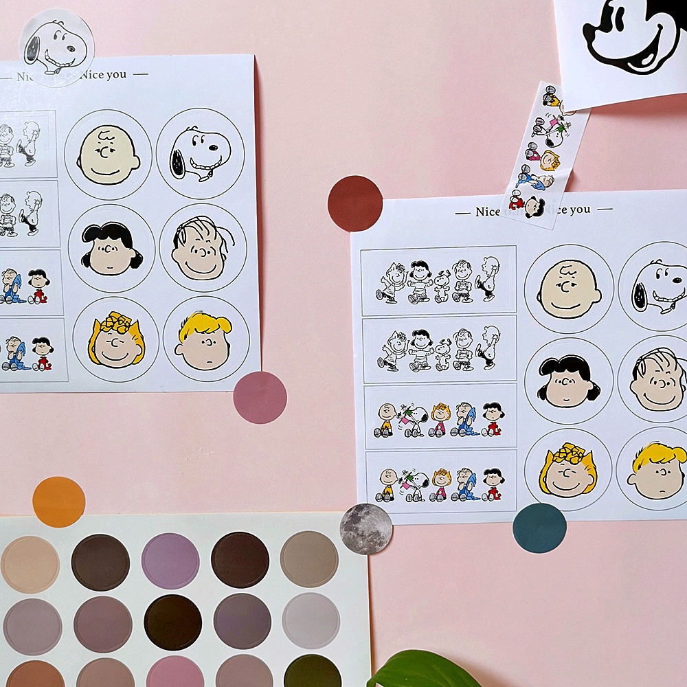 Nhãn dán hình tròn trang trí nhật kí/sổ tay/scrapbook