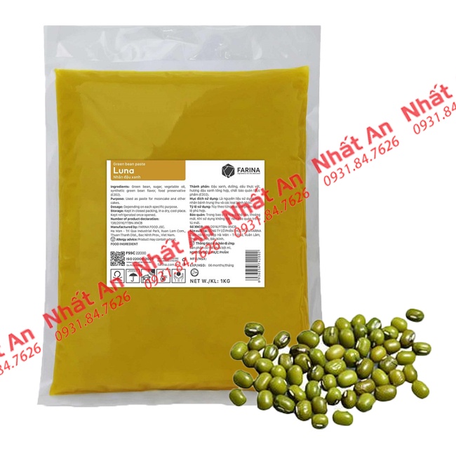Nhân trung thu đậu xanh LUNA FARINA 1kg