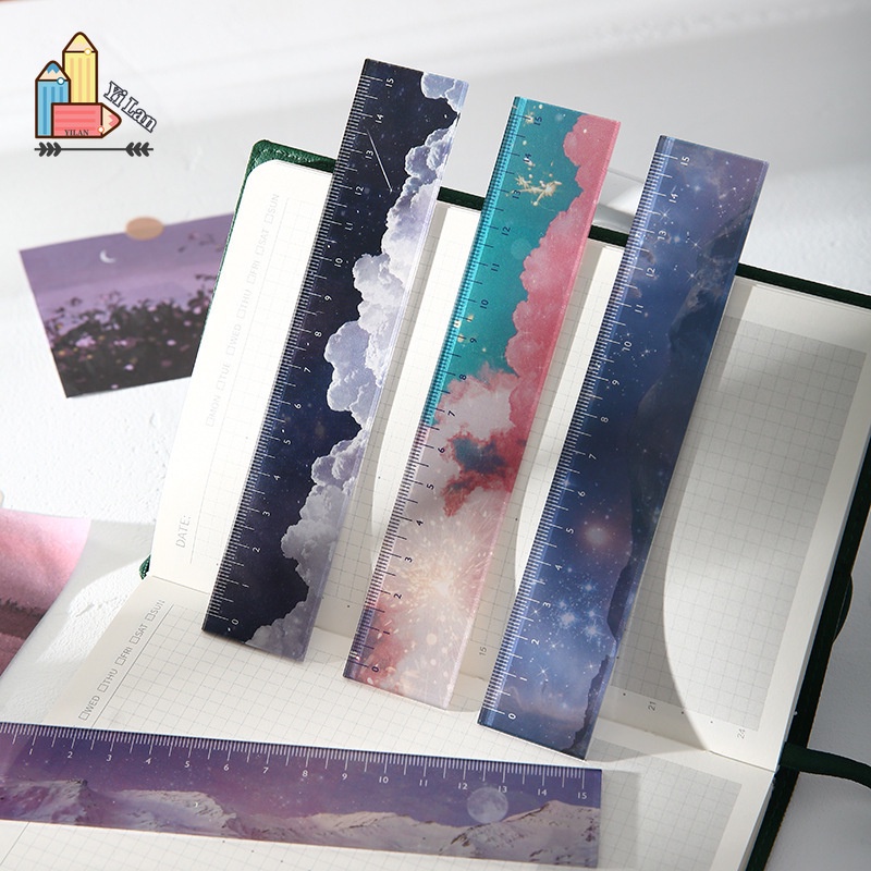 Thước Kẻ Hình Đám Mây/Ngôi Sao Dễ Thương Sáng Tạo 15Cm