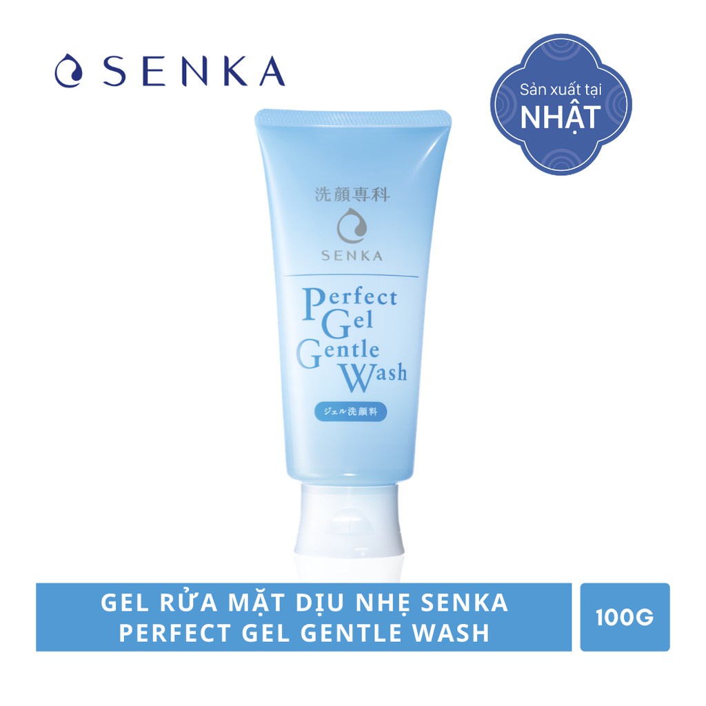 Gel Rửa Mặt Dịu Nhẹ Dành Cho Da Nhạy Cảm Senka Perfect Gel Gentle Wash 100g