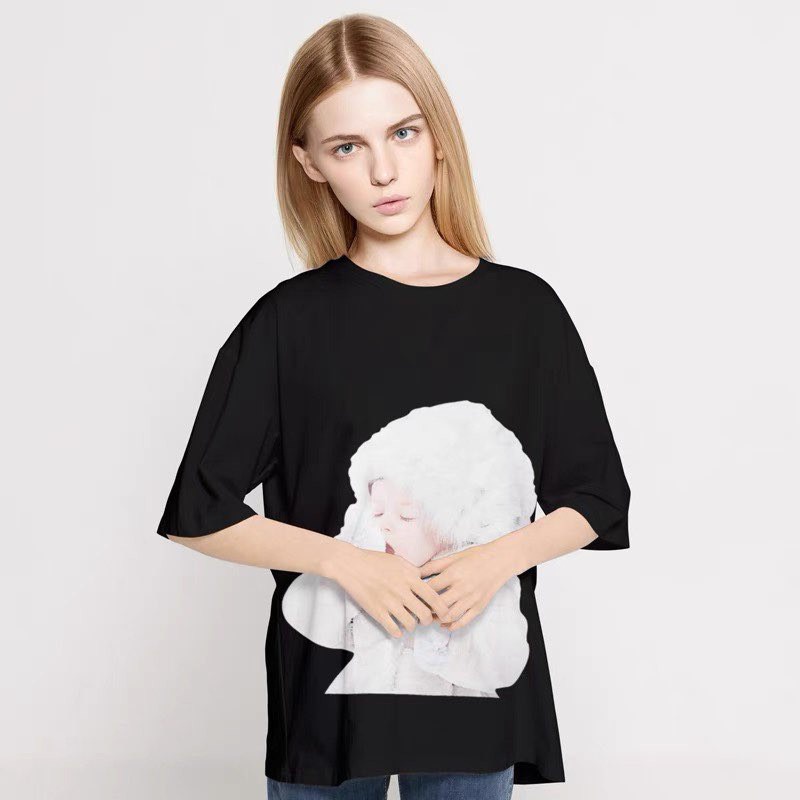 Áo thun tay lỡ form rộng ADLV Baby Snow Em Bé Tuyết HARIQUEEN - Áo phông nam nữ unisex Freesize 65kg