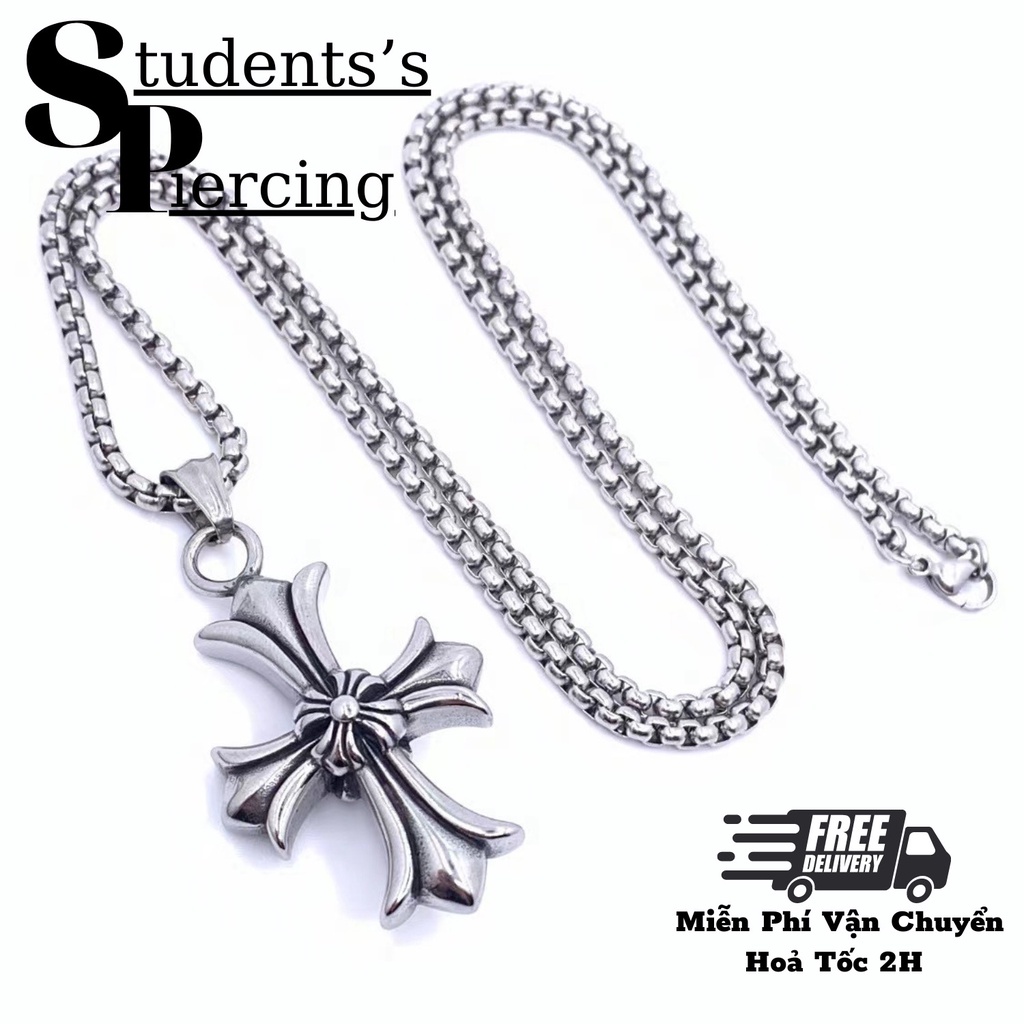 [NOW SHIP] BỘ DÂY CHUYỀN THẬP GIÁ CHROMEHEARTS CAO CẤP - KHÔNG HAN GỈ