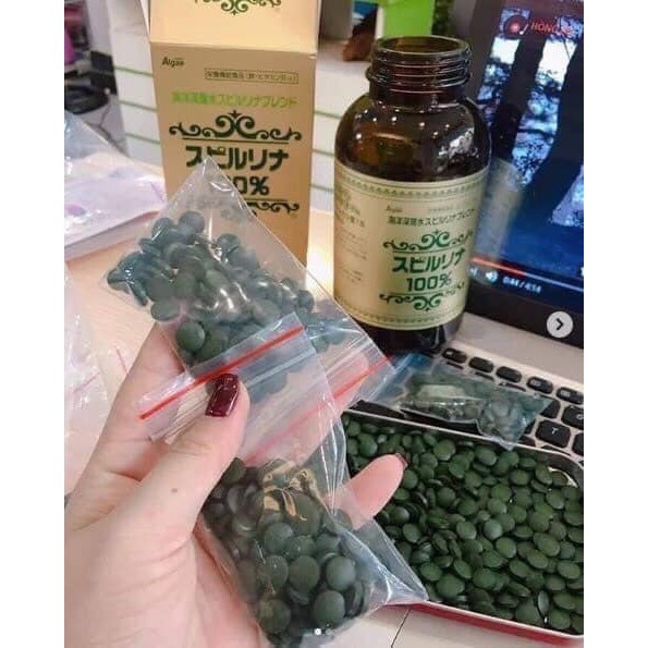 Tảo Xoắn Spirulina Nhật Bản - Lẻ 100 viên - Dùng để đắp mặt nạ